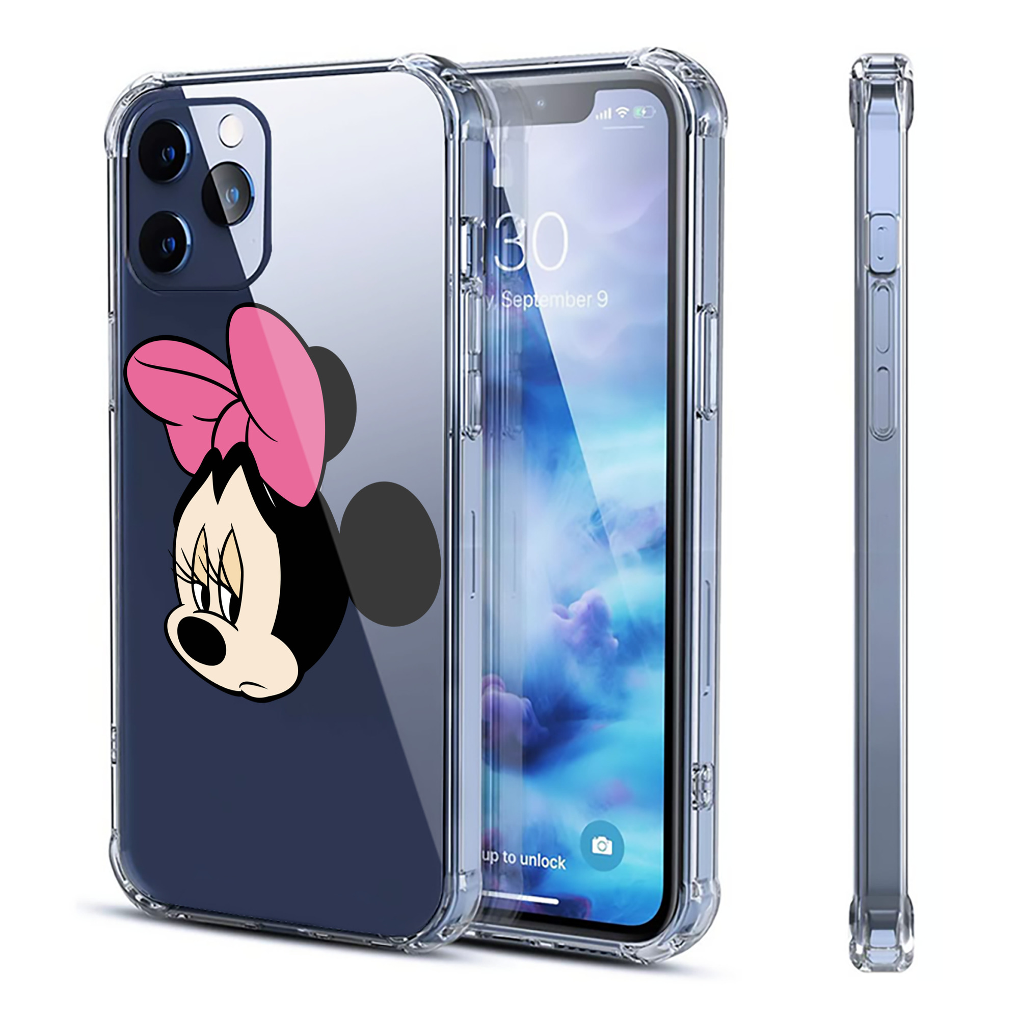（画像用） ミッキーマウス Mickey Mouse 【iPhone 12シリーズ対応】透明スマホケース（クリアソフトケース）